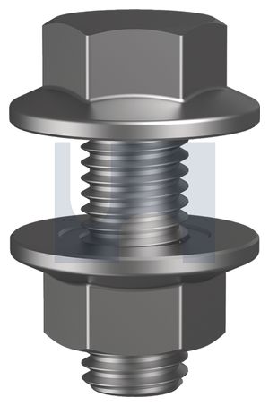 BOLT PURLIN FLANGE ASSY 4.6 ZINC M16 X 45MM